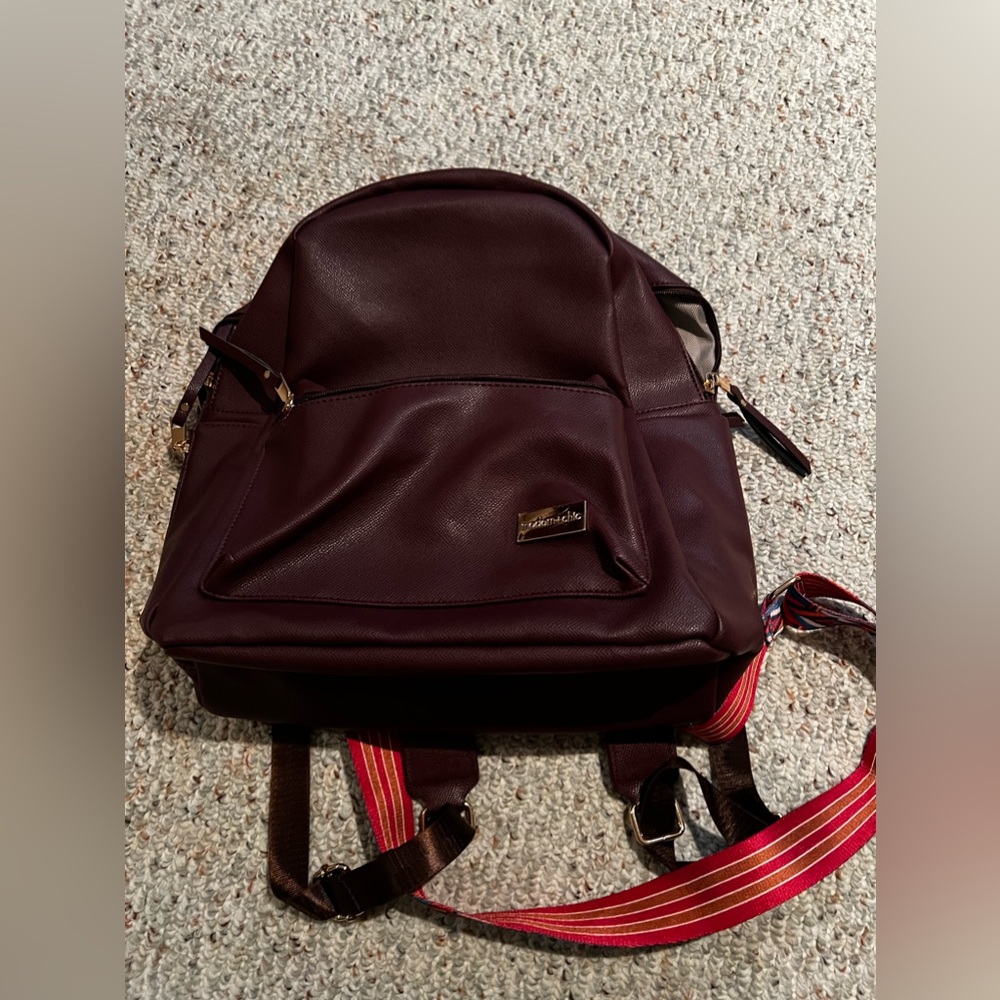 Modern and Chic dark purple back pack